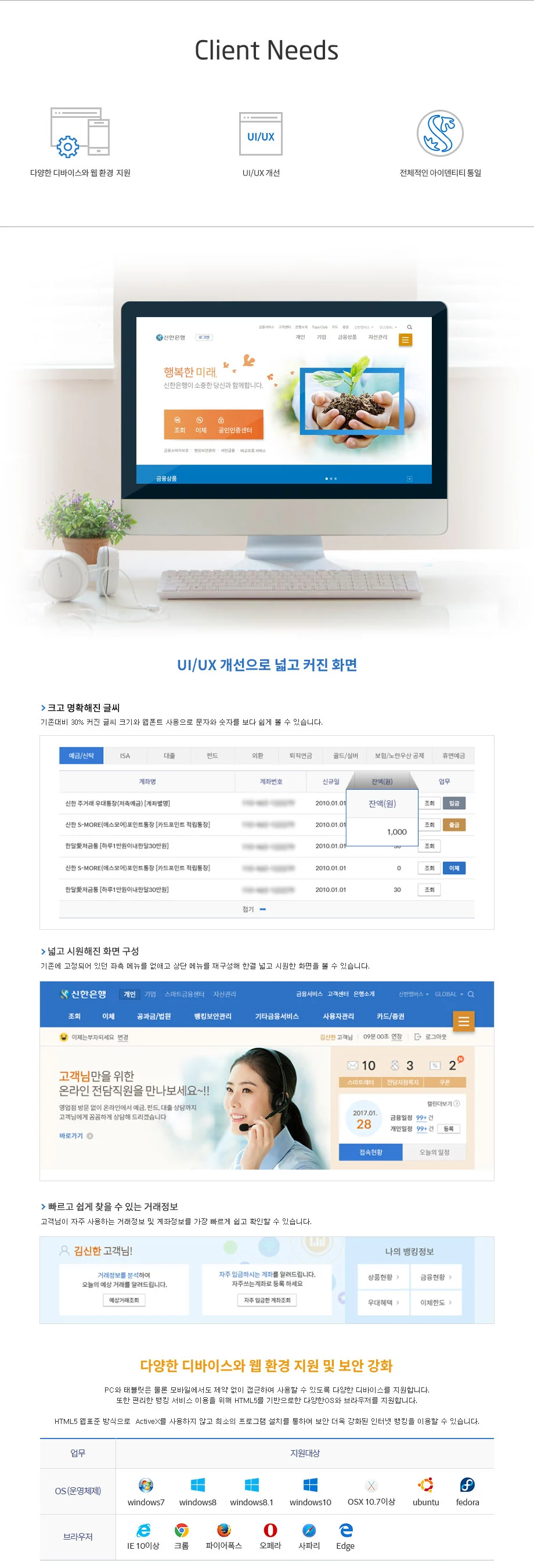 신한은행개인인터넷뱅킹 — 프로젝트 화면 1