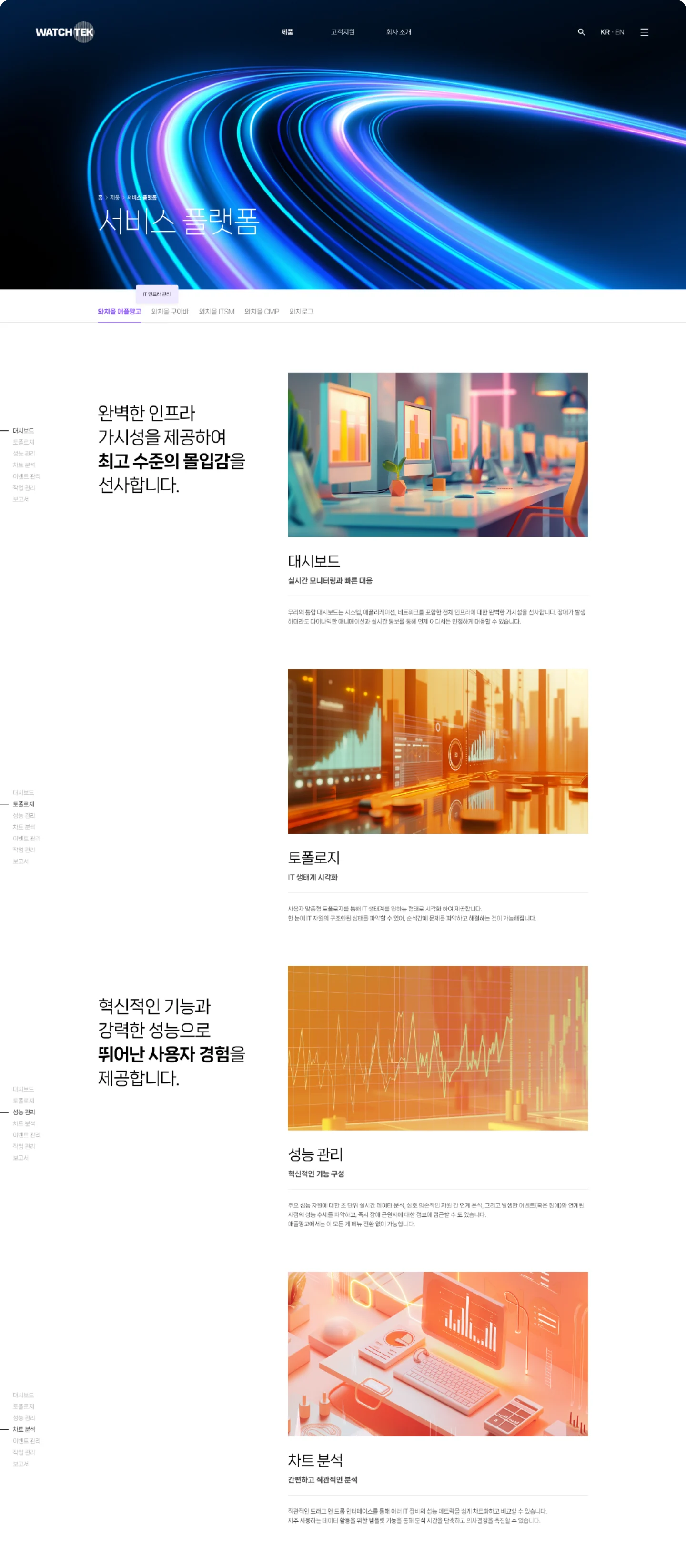 와치텍 공식 웹사이트 리뉴얼
